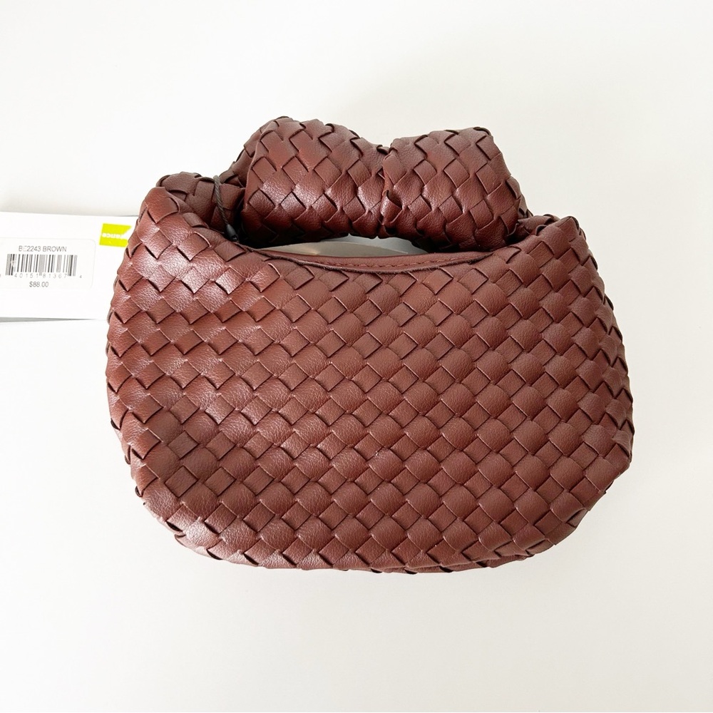 Mini Woven Bag with Knotted Top Handle